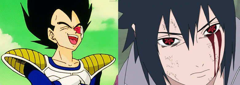 Vegeta e Sasuke arrogantes