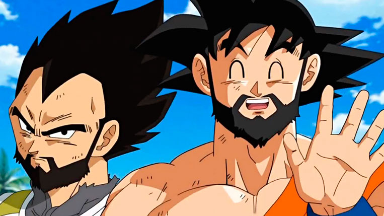 Goku e Vegeta de barba em Dragon Ball Super
