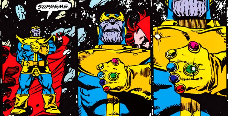 Thanos Manopla do Infinito com as Joias do Infinito